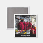 Guru Rinpoche, Pharping Cave, Monks - Nepal Magneet (Voorkant / Achterkant)
