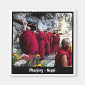 Guru Rinpoche, Pharping Cave, Monks - Nepal Magneet (Voorkant)