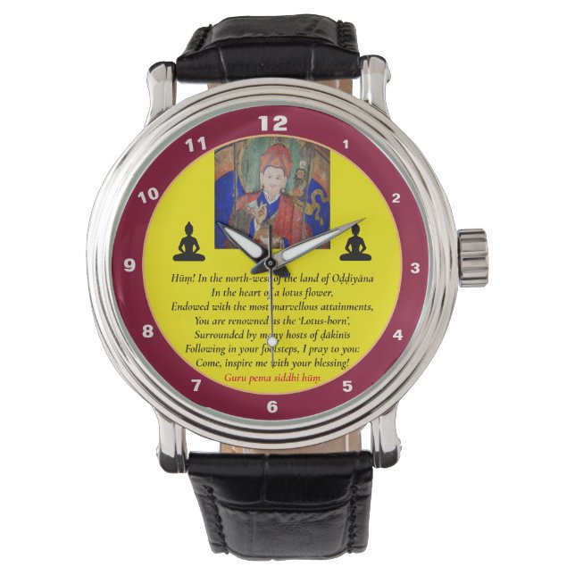 Guru Rinpoche & Seven Line Prayer/Padmasambhava Horloge (Voorkant)