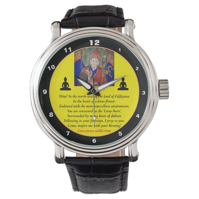 Guru Rinpoche & Seven Line Prayer/Padmasambhava Horloge (Voorkant)