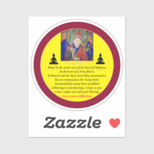 Guru Rinpoche & Seven Line Prayer/Padmasambhava Sticker