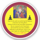 Guru Rinpoche & Seven Line Prayer/Padmasambhava Sticker (Voorkant)