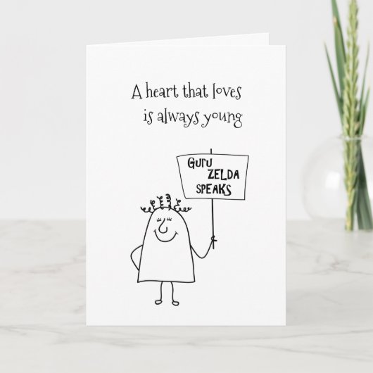 Guru Zelda Speaks Fun Customize IT Jubileum Kaart (Voorkant)