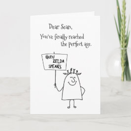 Guru Zelda Voeg een naam toe Grappig Quote Verjaar Kaart
