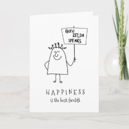 Guru Zelda Voeg een naam toe Verjaardag Geluk Groe Kaart