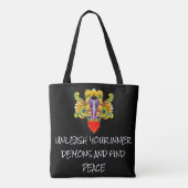 Gurulu Raksha Sri Lanka demonontwerp Tote Bag (Achterkant)