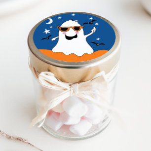 Gus de Geest Kinderen Cute Halloween en Vleermuize Ronde Sticker