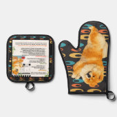 GUS GUS -CHOW DOG Ovenwant & Pothouder Pannenlap Set (Voorkant)
