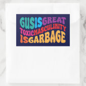 Gus is een grote giftige mannelijkheid is giftig rechthoekige sticker (Tas)