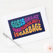 Gus is een grote giftige mannelijkheid is giftig rechthoekige sticker (Envelop)