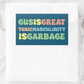 Gus is een grote giftige mannelijkheid is giftig rechthoekige sticker (Tas)