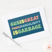 Gus is een grote giftige mannelijkheid is giftig rechthoekige sticker (Envelop)