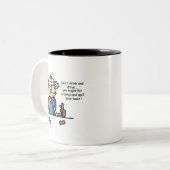 Gus op Drink en Rijden Tweekleurige Koffiemok (Voorkant links)