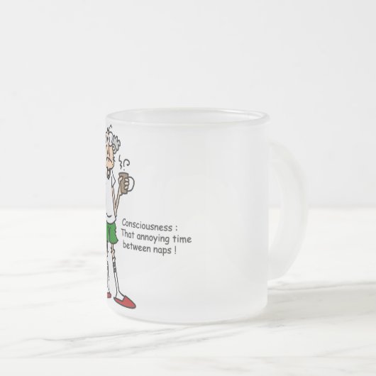 Gus op Naptime T-shirts en cadeautjes Matglas Koffiemok (Voorkant rechts)