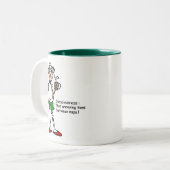 Gus op Naptime T-shirts en geschenken Tweekleurige Koffiemok (Voorkant links)