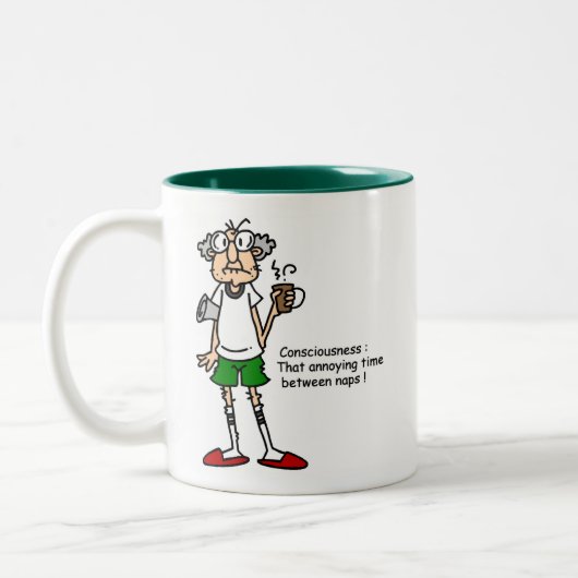 Gus op Naptime T-shirts en geschenken Tweekleurige Koffiemok (Links)