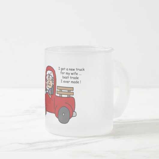 Gus op Nieuwe Truck Tshirts en Geschenken Matglas Koffiemok (Voorkant rechts)