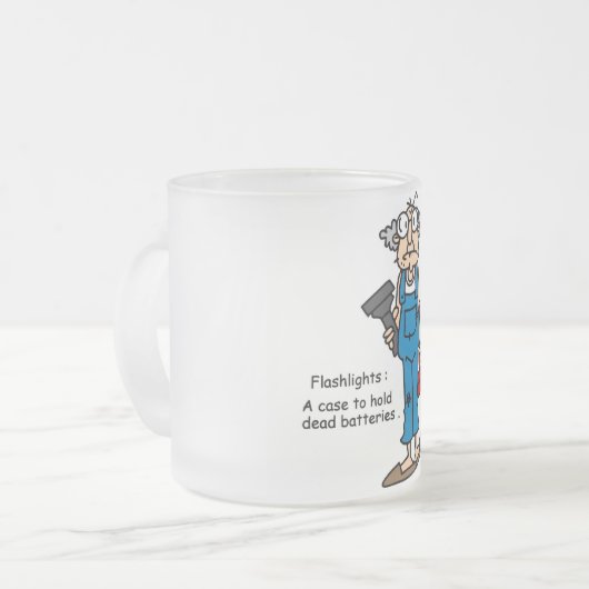 Gus op zaklampen Tshirts en geschenken Matglas Koffiemok (Voorkant links)