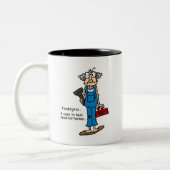 Gus op zaklampen Tshirts en geschenken Tweekleurige Koffiemok (Links)