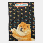 GUS rode chow - ArtMuse Keukenhanddoeken (Verticaal)
