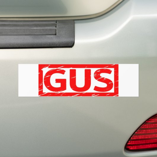 Gus Stamp Bumpersticker (Op auto)