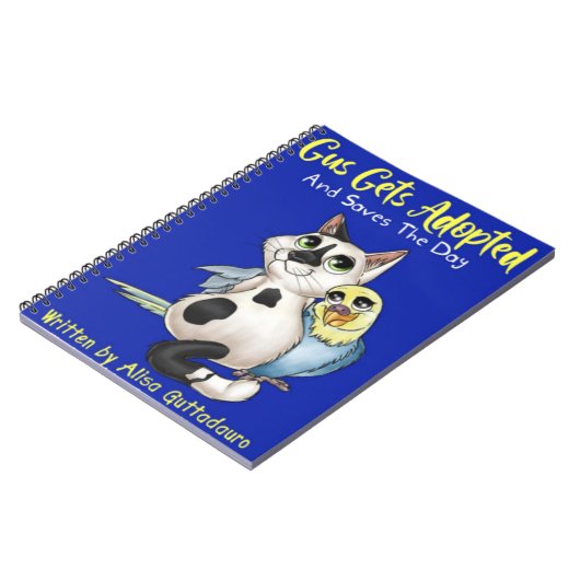 Gus wordt geadopteerd en redt de dag notitieboek (Linkerzijde)