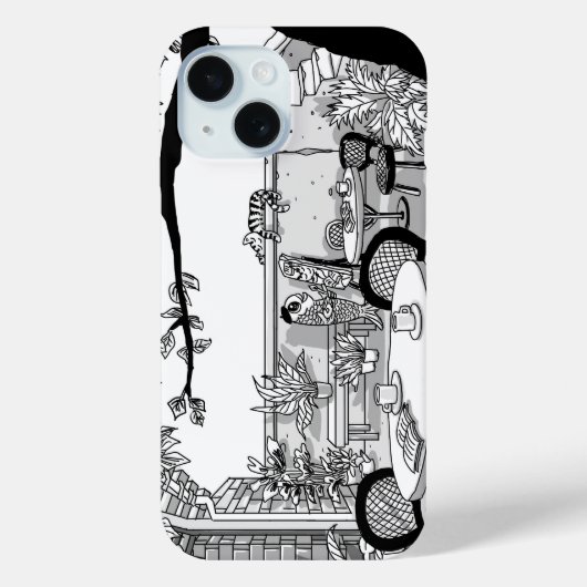 Gusandong Library Village Mural iPhone hoesje (Achterkant)