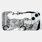 Gusandong Library Village Mural iPhone hoesje (Achterkant (horizontaal))