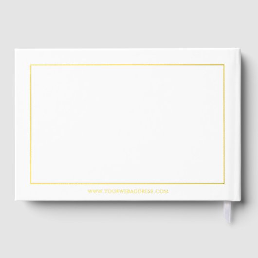 Gust Book Custom Typography Design op wit Gastenboek (Achterkant)