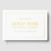 Gust Book Custom Typography Design op wit Gastenboek (Voorkant)