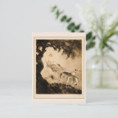 Gust Of Wind beroemd gemaakt door Louis Icart Briefkaart (Staand voorkant)