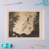 Gust Of Wind beroemd gemaakt door Louis Icart Tissuepapier (Craft)