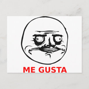 Gusta Face met tekst Briefkaart