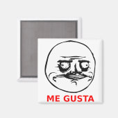 Gusta Face met tekst Magneet (Voorkant / Achterkant)