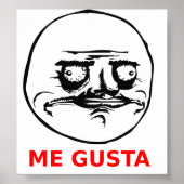 Gusta Face met tekst Poster (Voorkant)