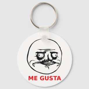 Gusta Face met tekst Sleutelhanger