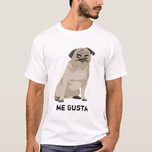 Gusta Meme Rage Pug Dog T Shirt (Voorkant)