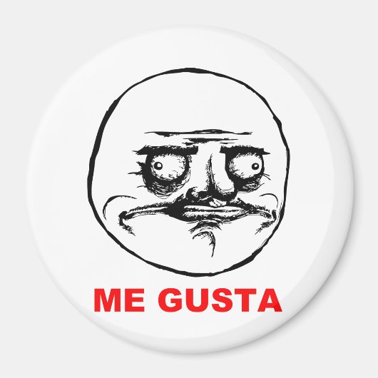 Gusta Rage Face Meme Magneet (Voorkant)