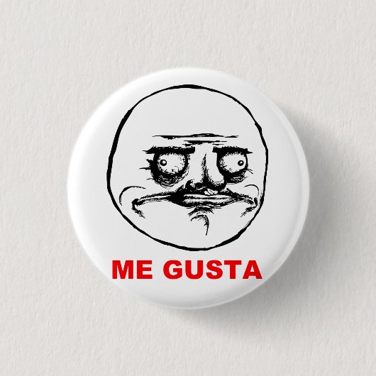 Gusta Rage Face Meme Ronde Button 3,2 Cm (Voorkant)