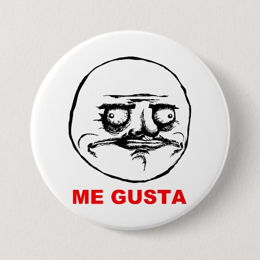 Gusta Rage Face Meme Ronde Button 7,6 Cm (Voorkant)