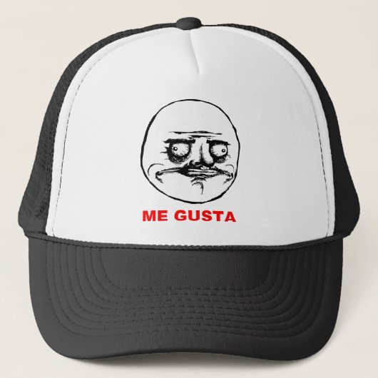 Gusta Rage Face Meme Trucker Pet (Voorkant)
