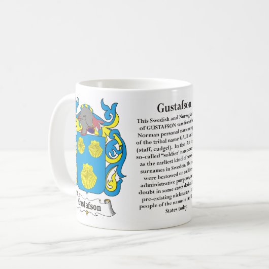 Gustafson Family Coat of Arms mok (Voorkant links)