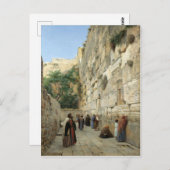 Gustav Bauernfeind : De Westerne muur in Jeruzalem Briefkaart (Voorkant / Achterkant)