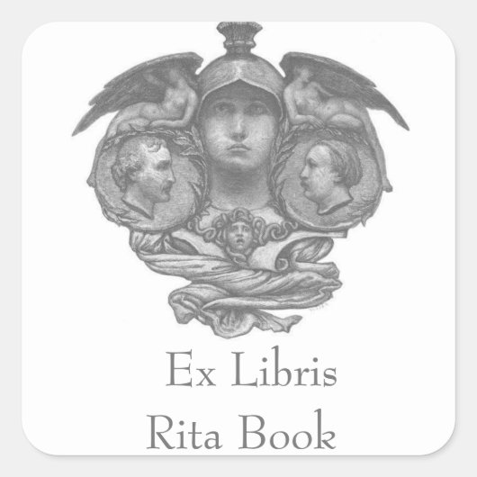 Gustav Doré Illustratie uit de Raven Vierkante Sticker (Voorkant)