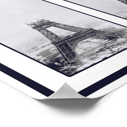 Gustav Eiffel's Tower Under Construction Poster (Hoek)