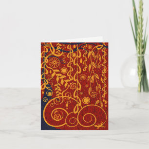 Gustav Garden Abstracte Art Note Card Kaart