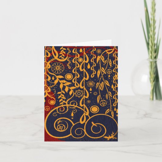 Gustav Garden Abstracte Art Note Card Kaart (Voorkant)