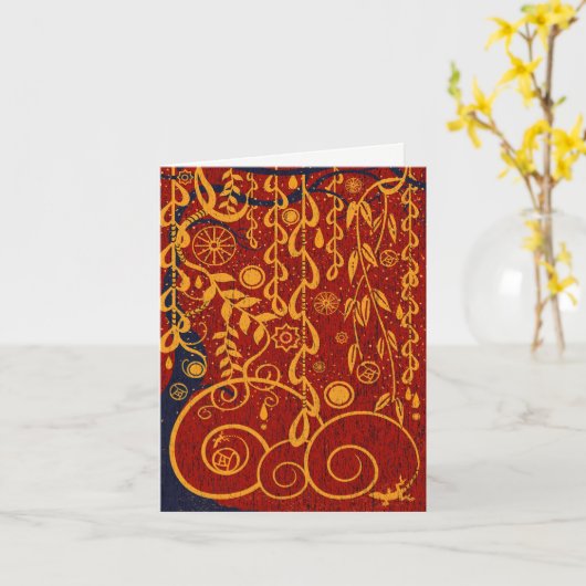 Gustav Garden Abstracte kunst Note Kaart (Gele Bloem)