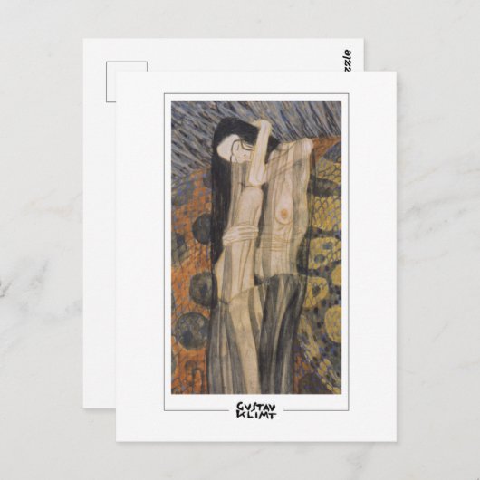 Gustav Klimt #491 - Kunstmatig Briefkaart (Voorkant / Achterkant)