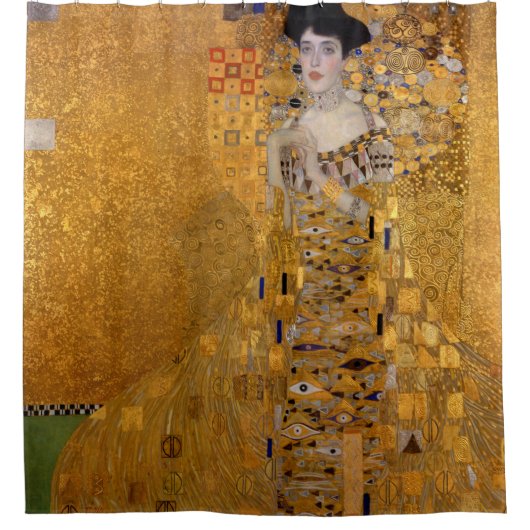 Gustav Klimt Adele, Art deco, Art nouveau, Gold Douchegordijn (Voorkant)